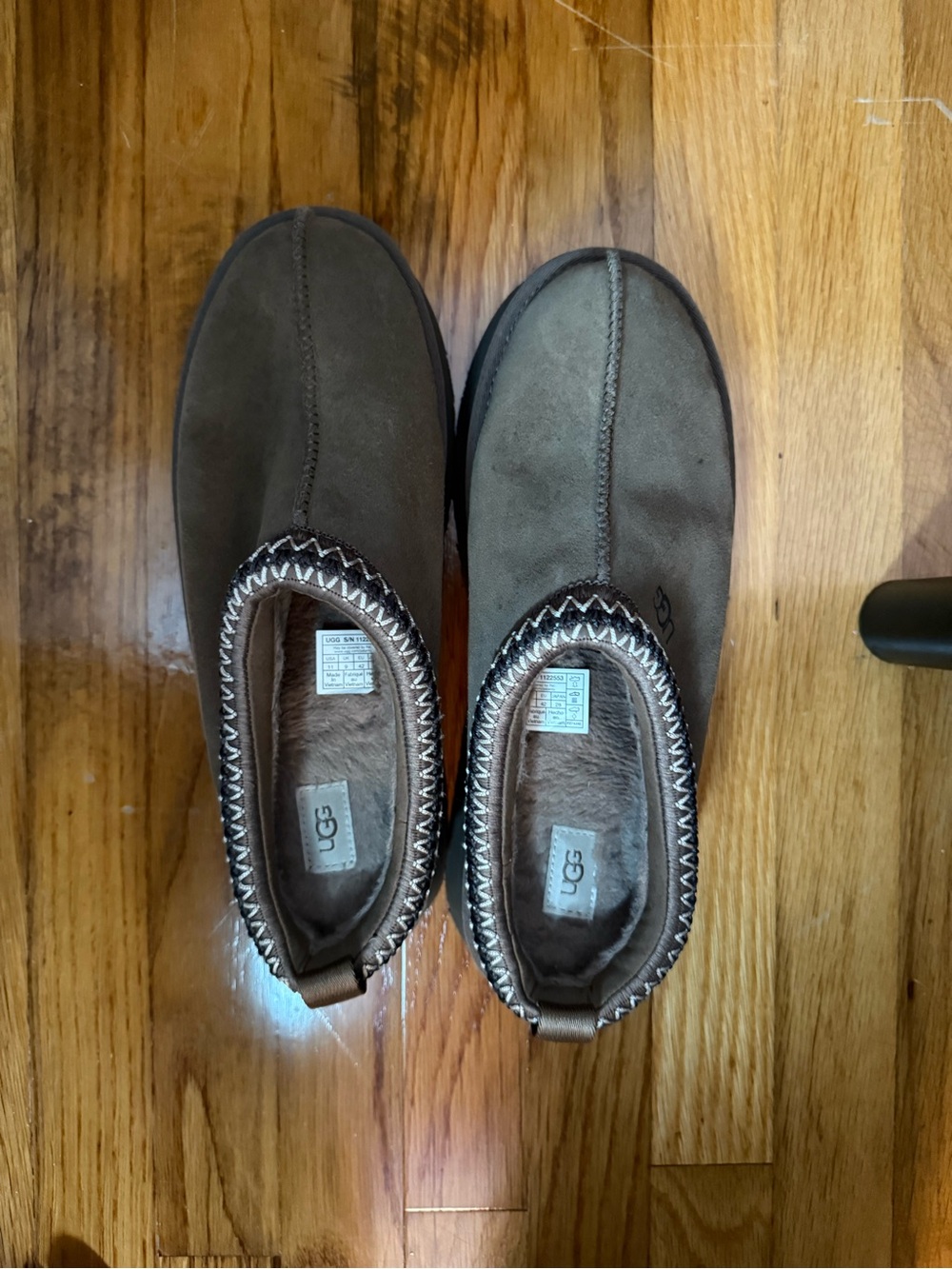 UGG Women's Brown Suede Slip-On Slippers